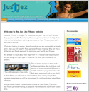 screen shot of just jez website